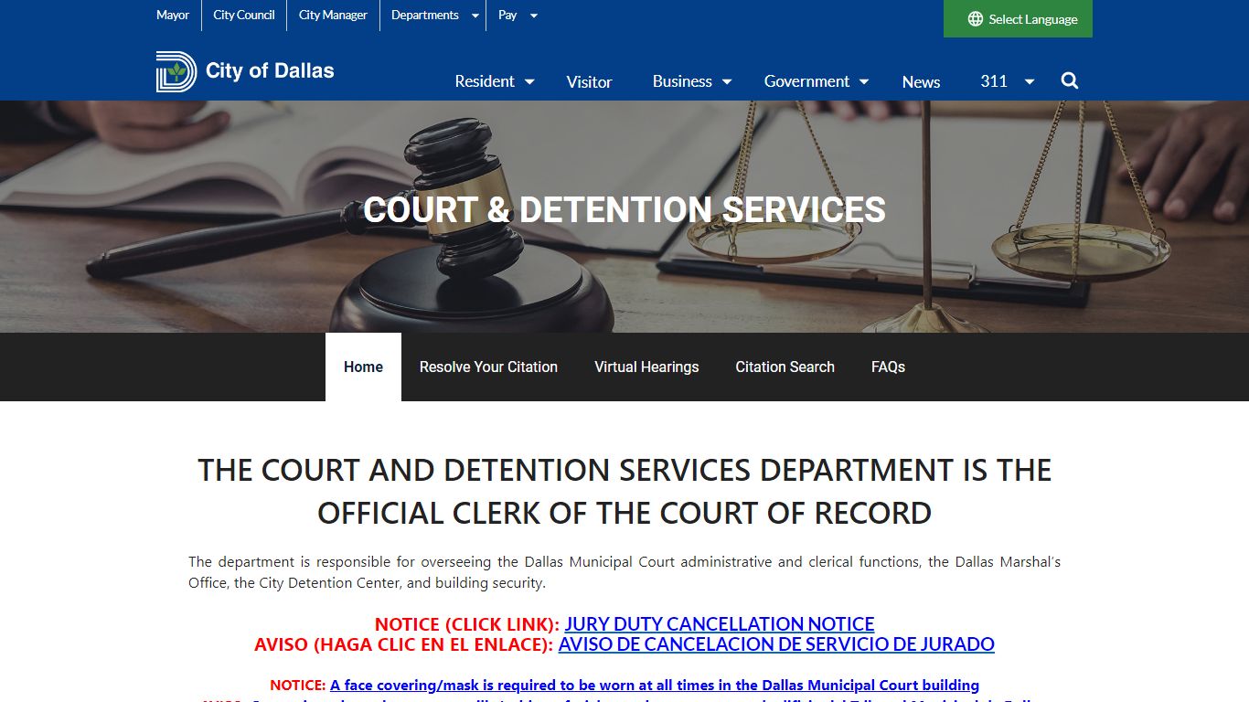 Court & Detention Services Court & Detention Services